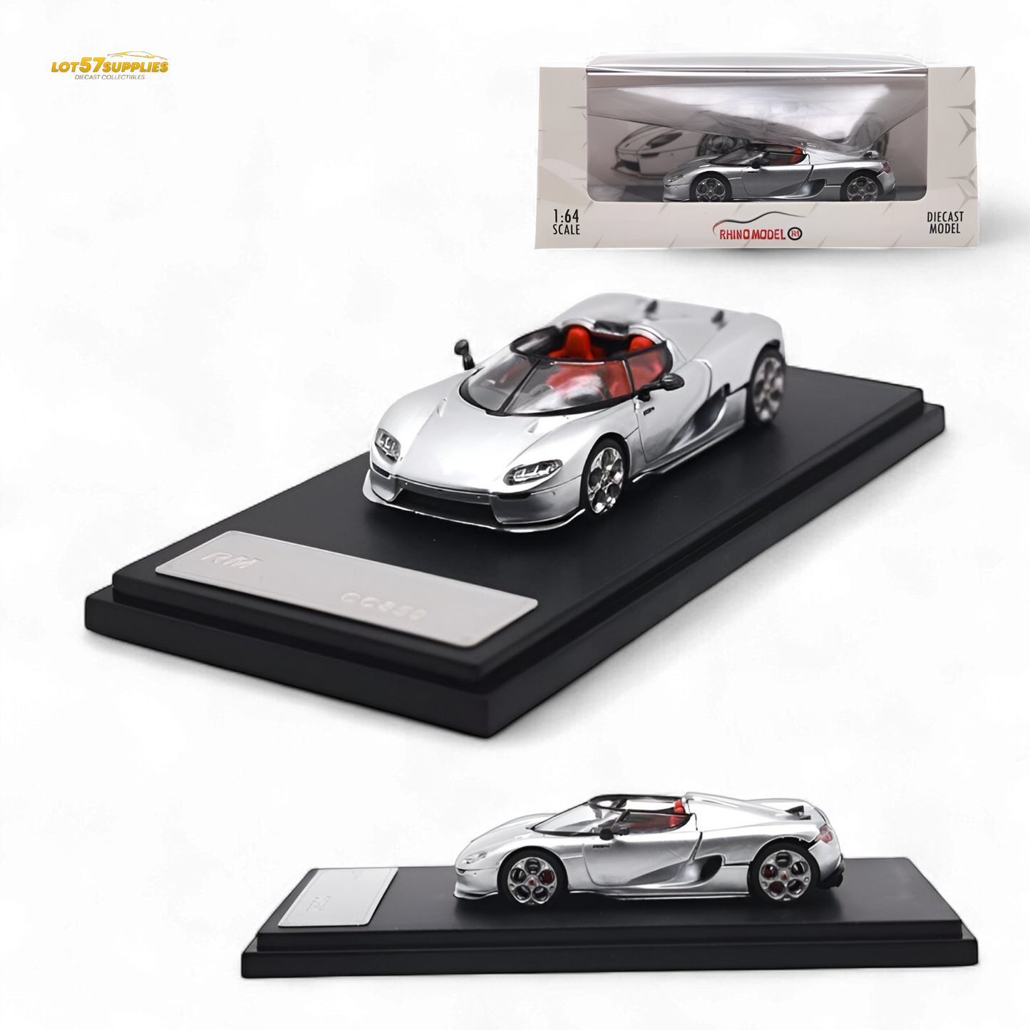 Rhino Model CC850 Silver 1:64 - Evergreen Kings