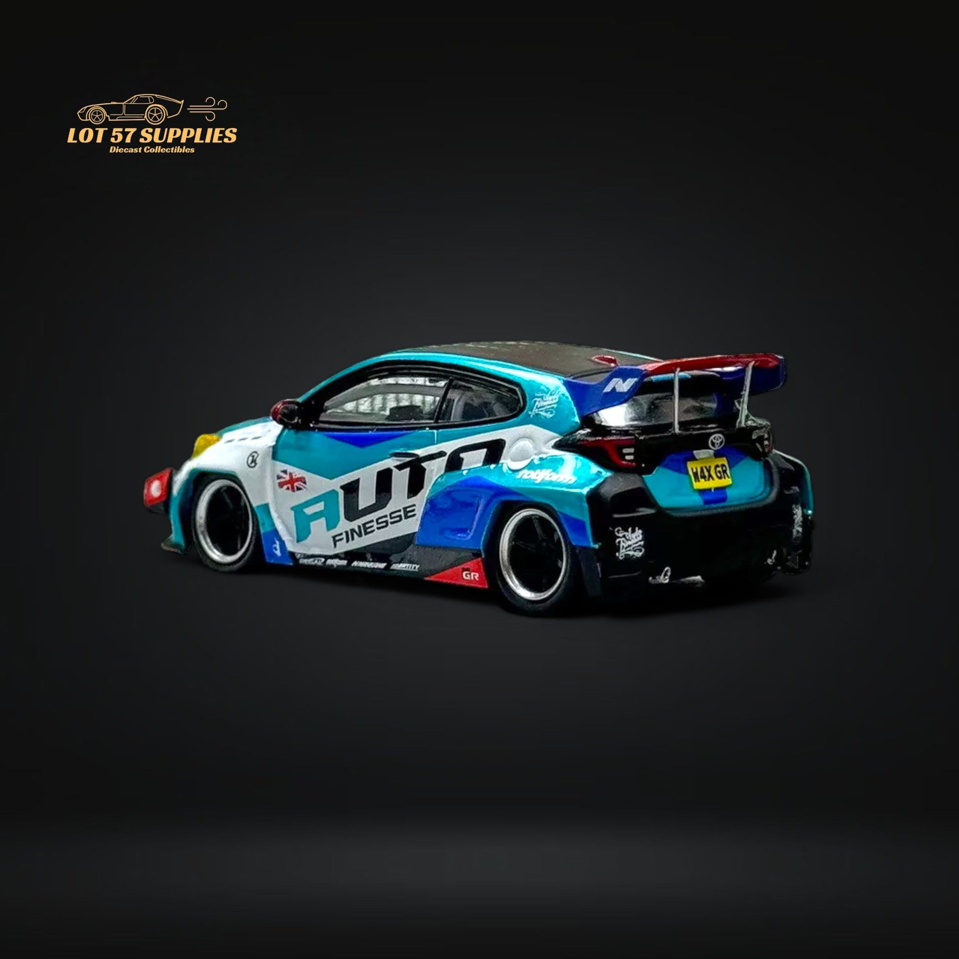 Fuji Toyota Yaris GR Auto Finesse Blue #99 1:64 - Evergreen Kings