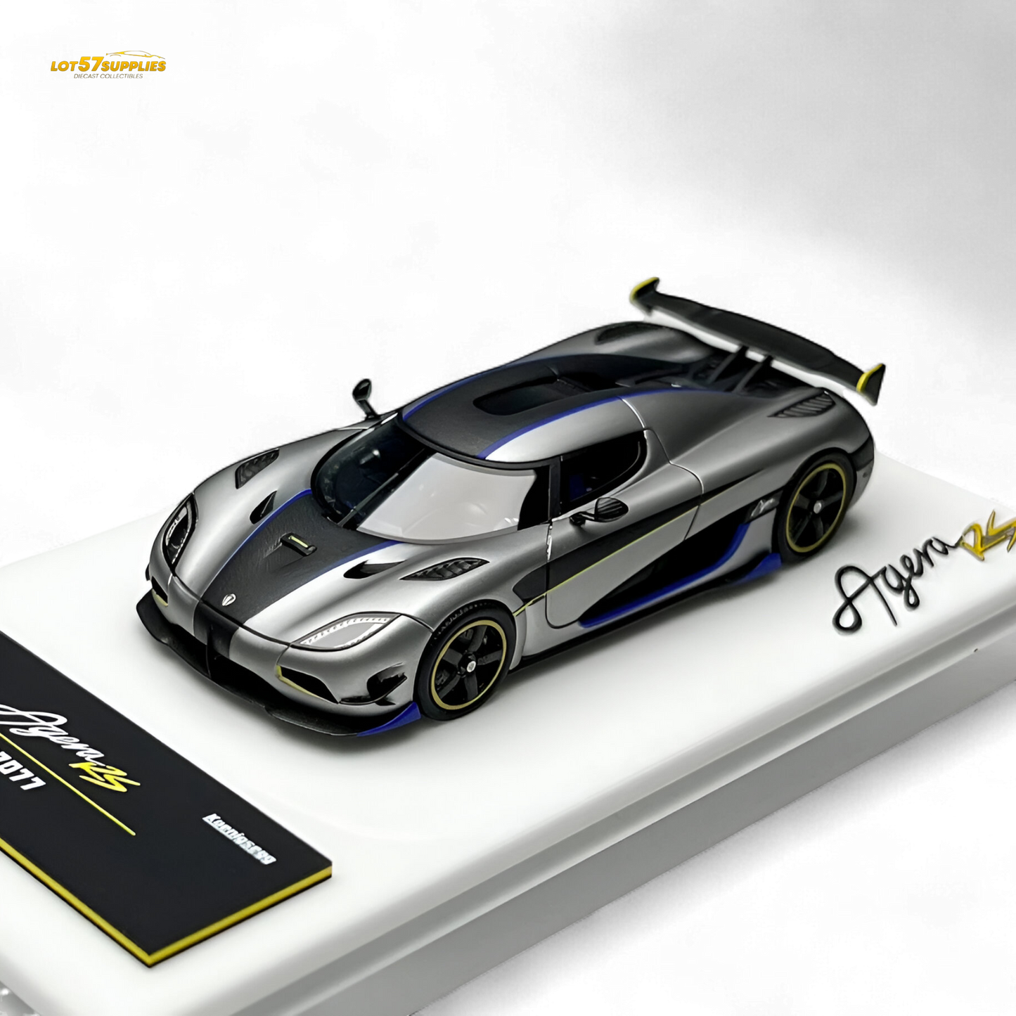 Guo Ji Agera RS Matte Silver Gray 1:64 - Evergreen Kings