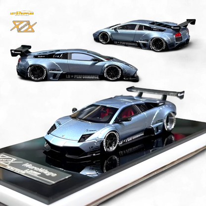 Lamborghini Murcielago LBWK diecast model in Ice Blue, 1:64 scale, from Lot57Supplies Diecast Shop, detailed car body with wheels