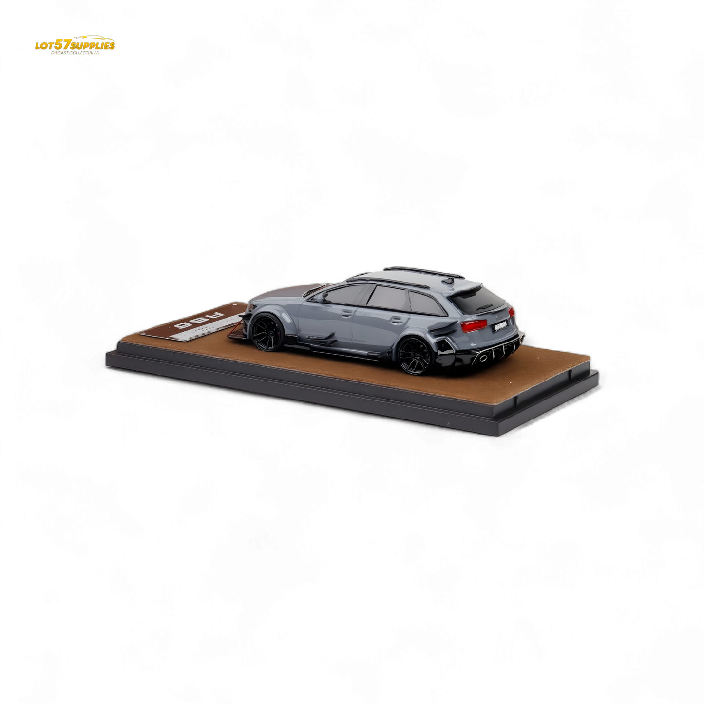 Qidian Model Audi RS6 Avant C7 Cement Grey 1:64 - Evergreen Kings