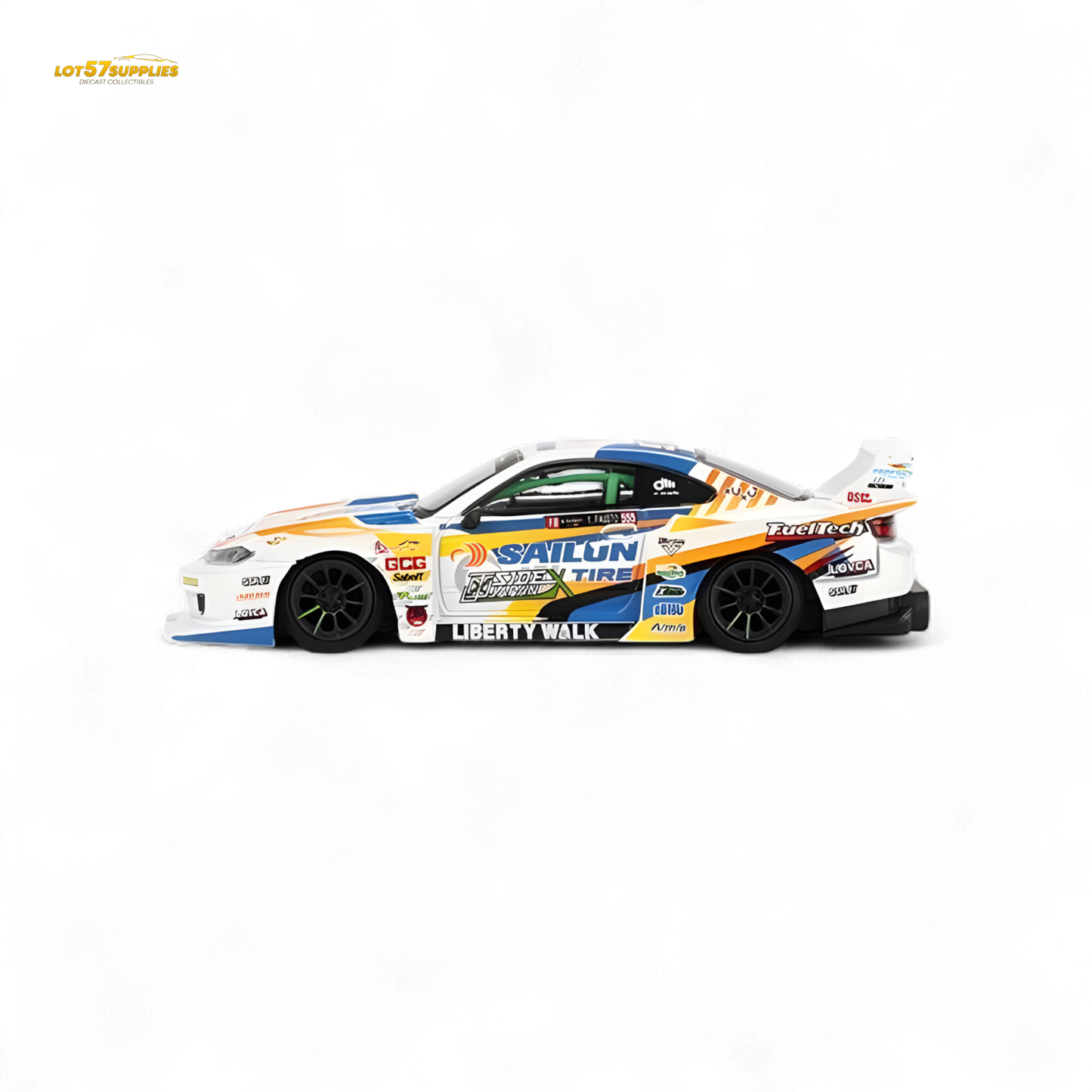 Mini-GT Nissan LB-Super Silhouette S15 Silvia 2023 Formula Drift Japan #895 1:64 - Evergreen Kings