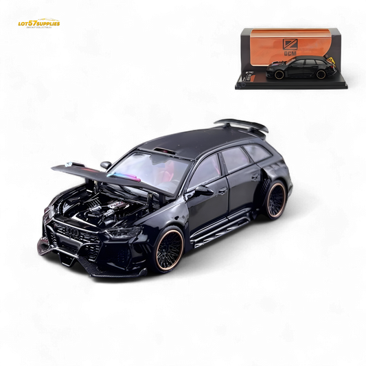 DCM Audi RS6 Wagon Metallic Black 1:64 - Evergreen Kings