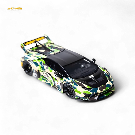 Flame Lamborghini Huracan LP610-4 LWBK WideBody Camouflage 1:64 - Evergreen Kings