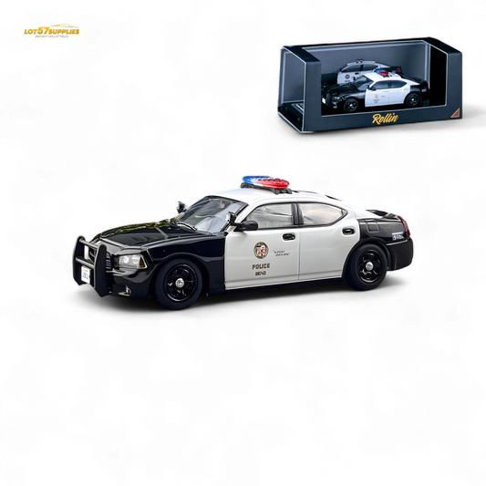 Rollin Dodge Charger 06 LAPD 1:64 - Evergreen Kings
