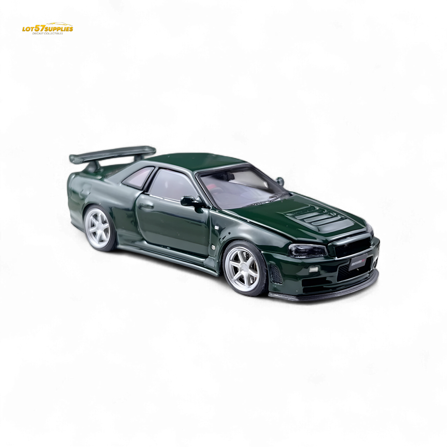 PGM Nissan GTR R34 Z-TUNE British Green 1:64 - Evergreen Kings