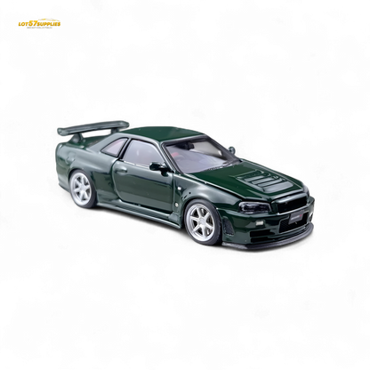 PGM Nissan GTR R34 Z-TUNE British Green 1:64 - Evergreen Kings