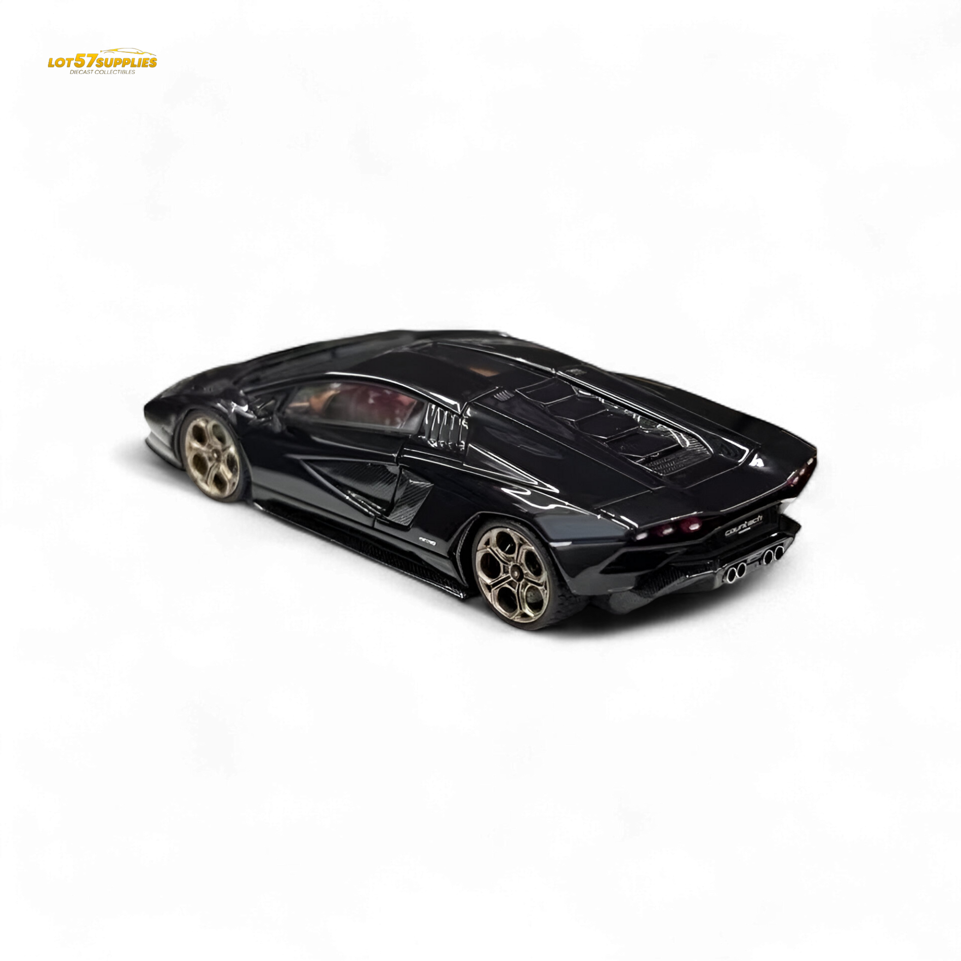 Lamborghini Fuelme Model Countach LPI 800-4 Nero Maia black diecast car, 1:64 scale, detailed replica with sleek design
