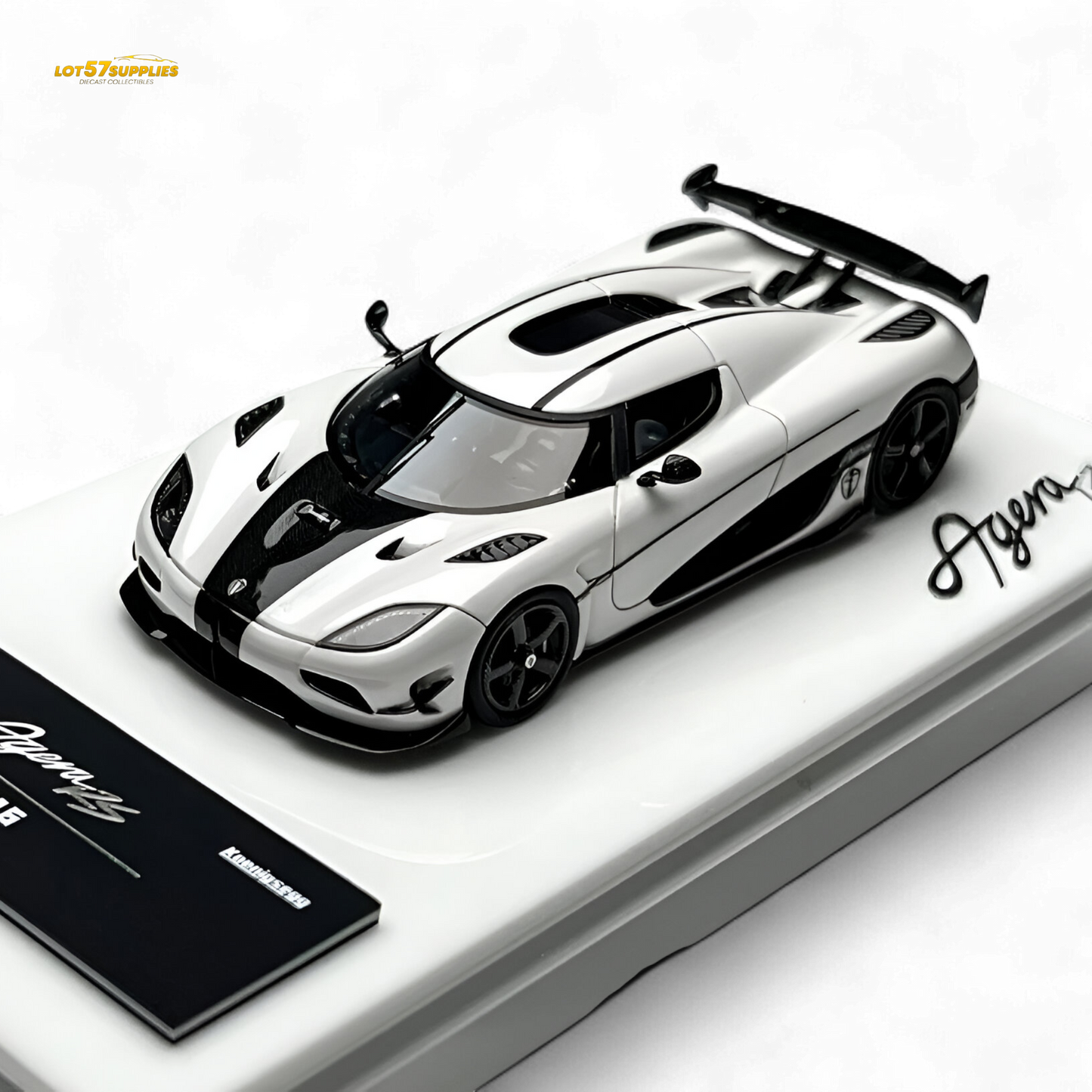 Lot57Supplies Diecast Shop Guo Ji Agera RS Panda 1:64 scale diecast model showing detailed black and white Panda design.