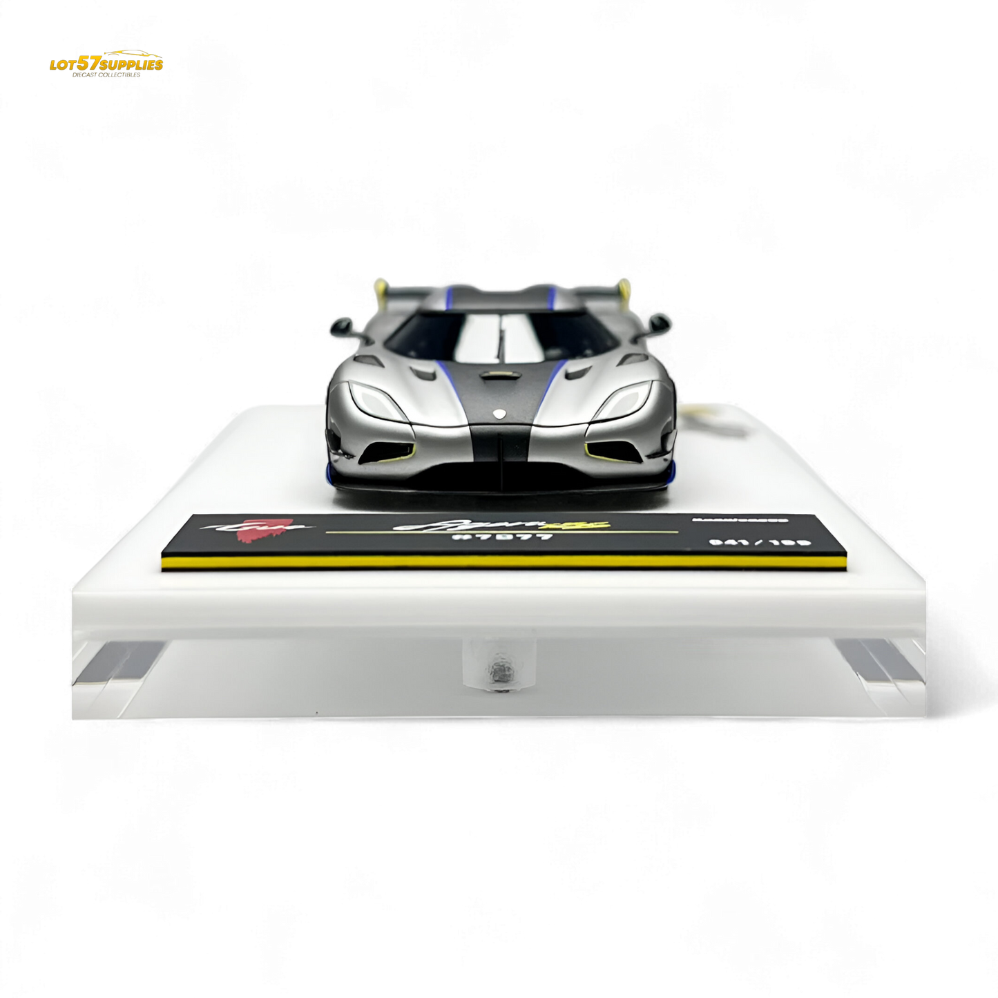 Guo Ji Agera RS Matte Silver Gray 1:64 - Evergreen Kings