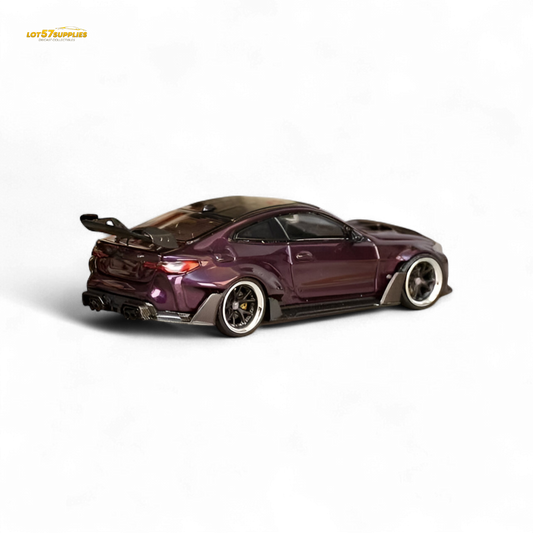 Street Weapon BMW M4 G82 Widebody Dark Purple 1:64 - Evergreen Kings