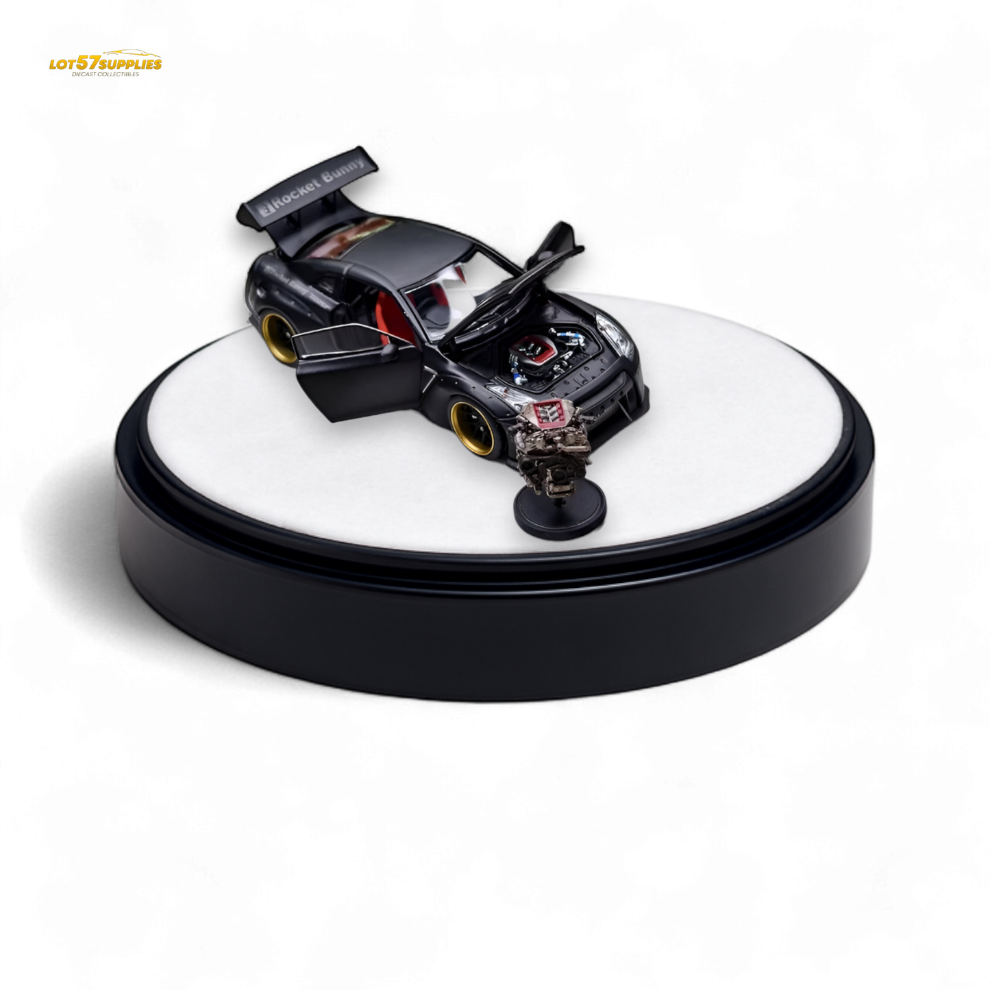 PGM Rocket Bunny R35 - Matte Black Luxury version 1:64 - Evergreen Kings