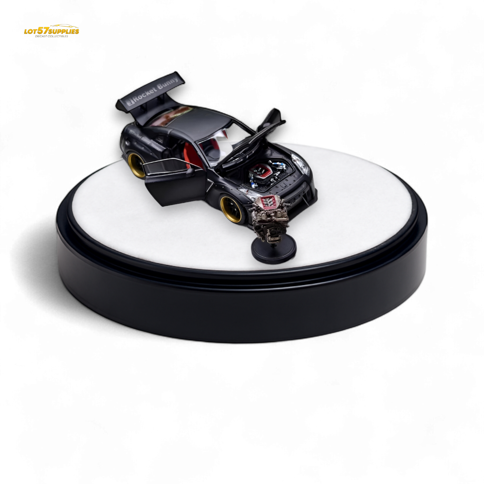 PGM Rocket Bunny R35 - Matte Black Luxury version 1:64 - Evergreen Kings