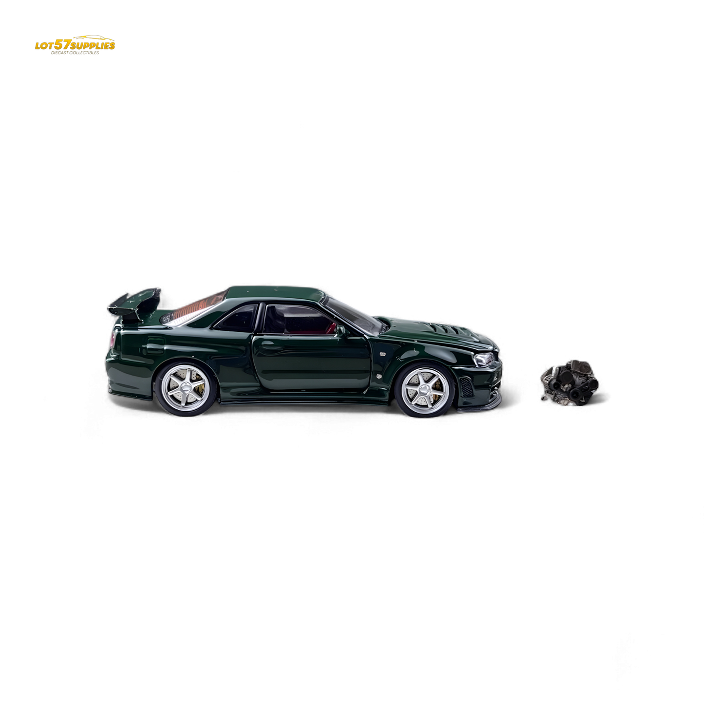 PGM Nissan GTR R34 Z-TUNE British Green 1:64 - Evergreen Kings