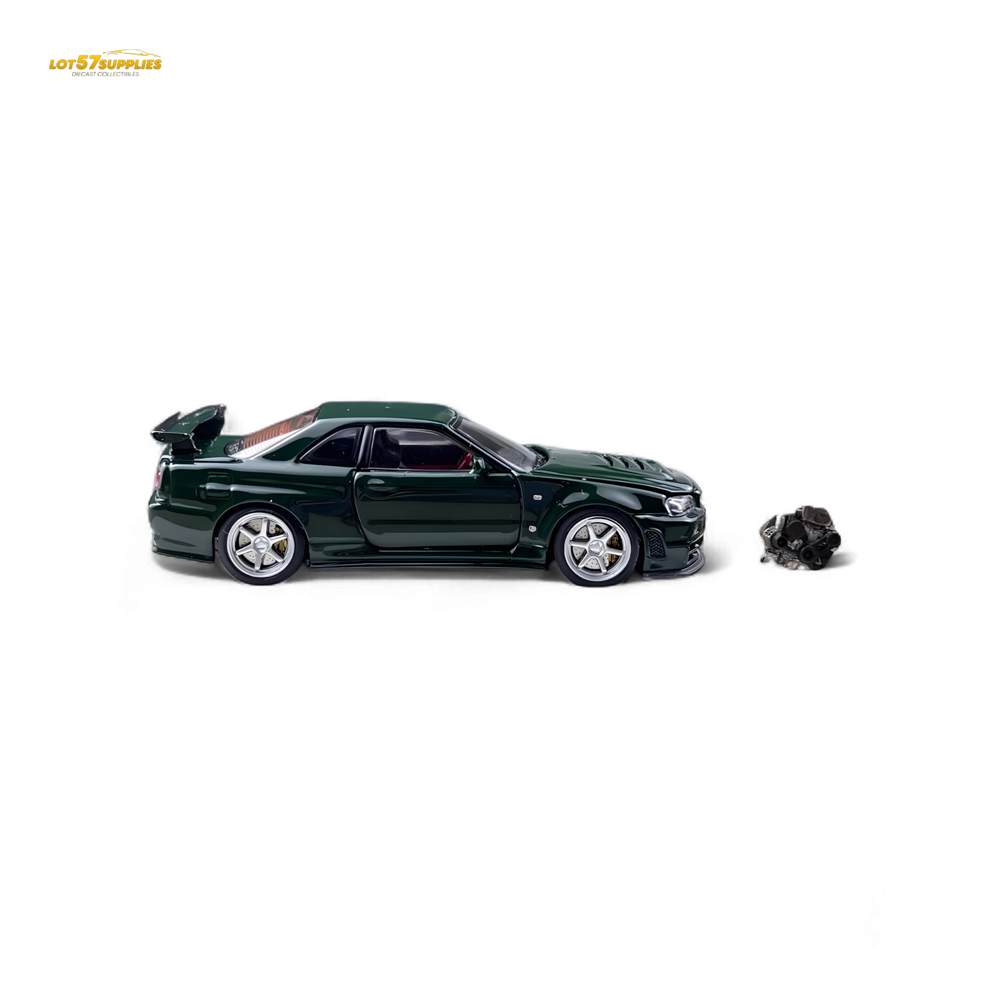 PGM Nissan GTR R34 Z-TUNE British Green 1:64 - Evergreen Kings