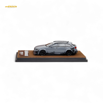 Qidian Model Audi RS6 Avant C7 Cement Grey 1:64 - Evergreen Kings