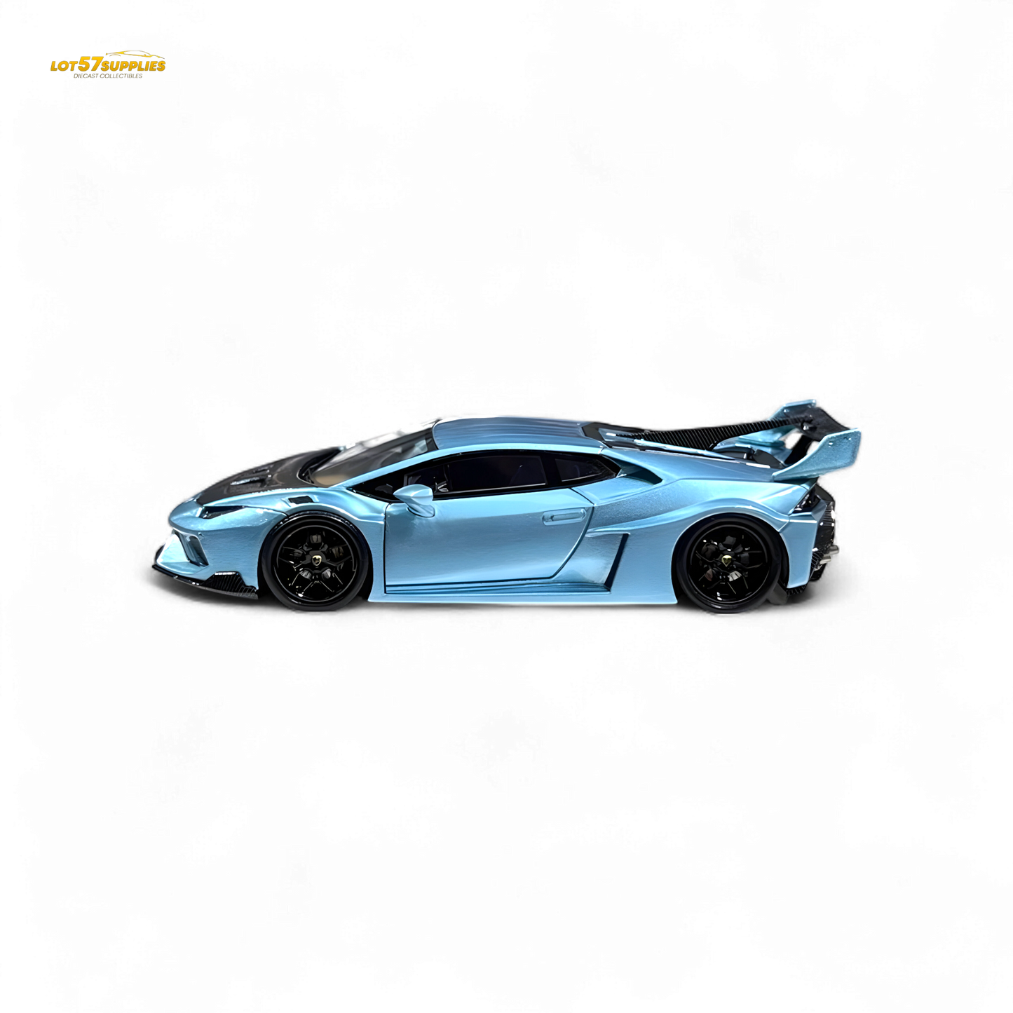 Blue Lamborghini Huracan LP610-4 diecast model in 1:64 scale, detailed ICE BLUE Lamborghini car by Lot57Supplies Diecast Shop