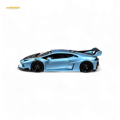 Blue Lamborghini Huracan LP610-4 diecast model in 1:64 scale, detailed ICE BLUE Lamborghini car by Lot57Supplies Diecast Shop