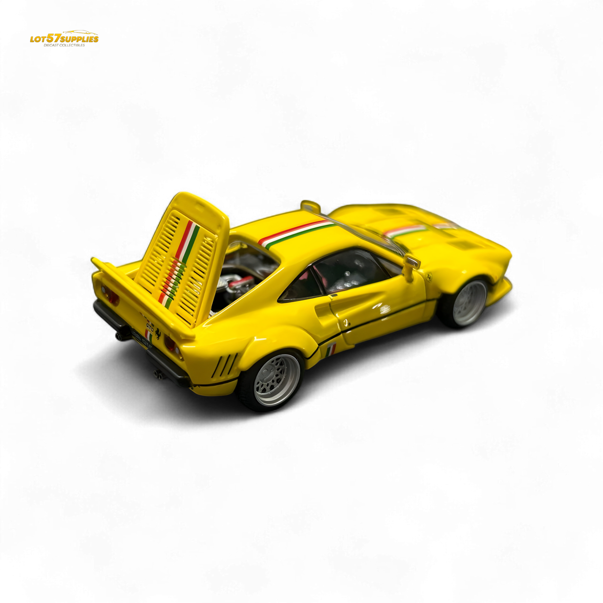 Hone Model 64 288GTO Wide-Body Latte Art Yellow 1:64 - Evergreen Kings