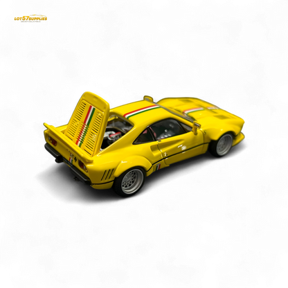 Hone Model 64 288GTO Wide-Body Latte Art Yellow 1:64 - Evergreen Kings