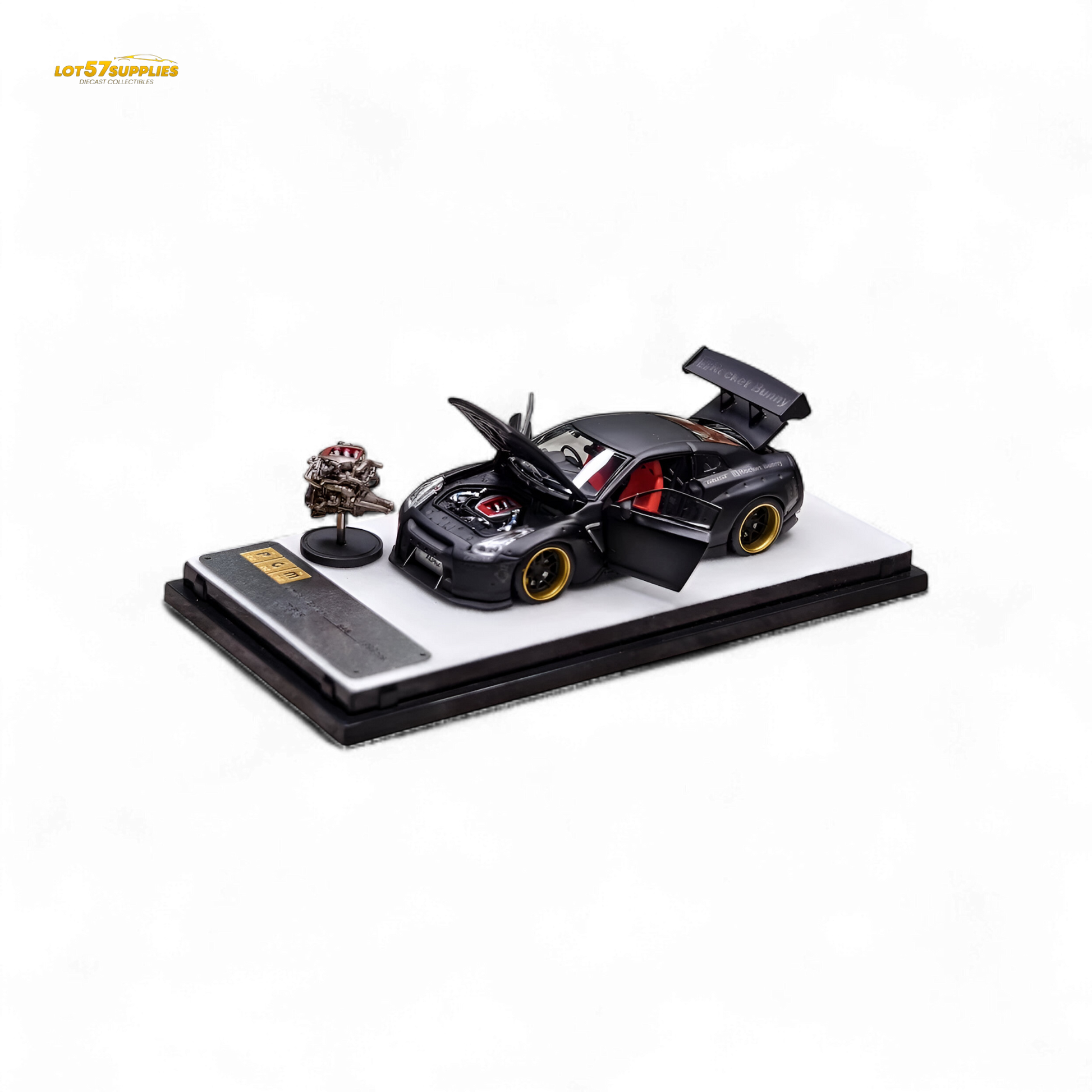 PGM Rocket Bunny R35 Matte Black 1:64 - Evergreen Kings