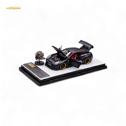 PGM Rocket Bunny R35 Matte Black 1:64 - Evergreen Kings