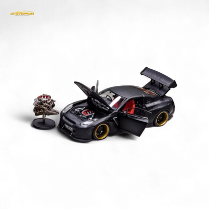 PGM Rocket Bunny R35 - Matte Black Luxury version 1:64 - Evergreen Kings