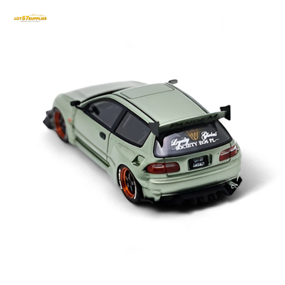 Bronze green YM Model Honda Civic EG4 K20 diecast car, 1:64 scale, detailed miniature from Lot57Supplies Diecast Shop.