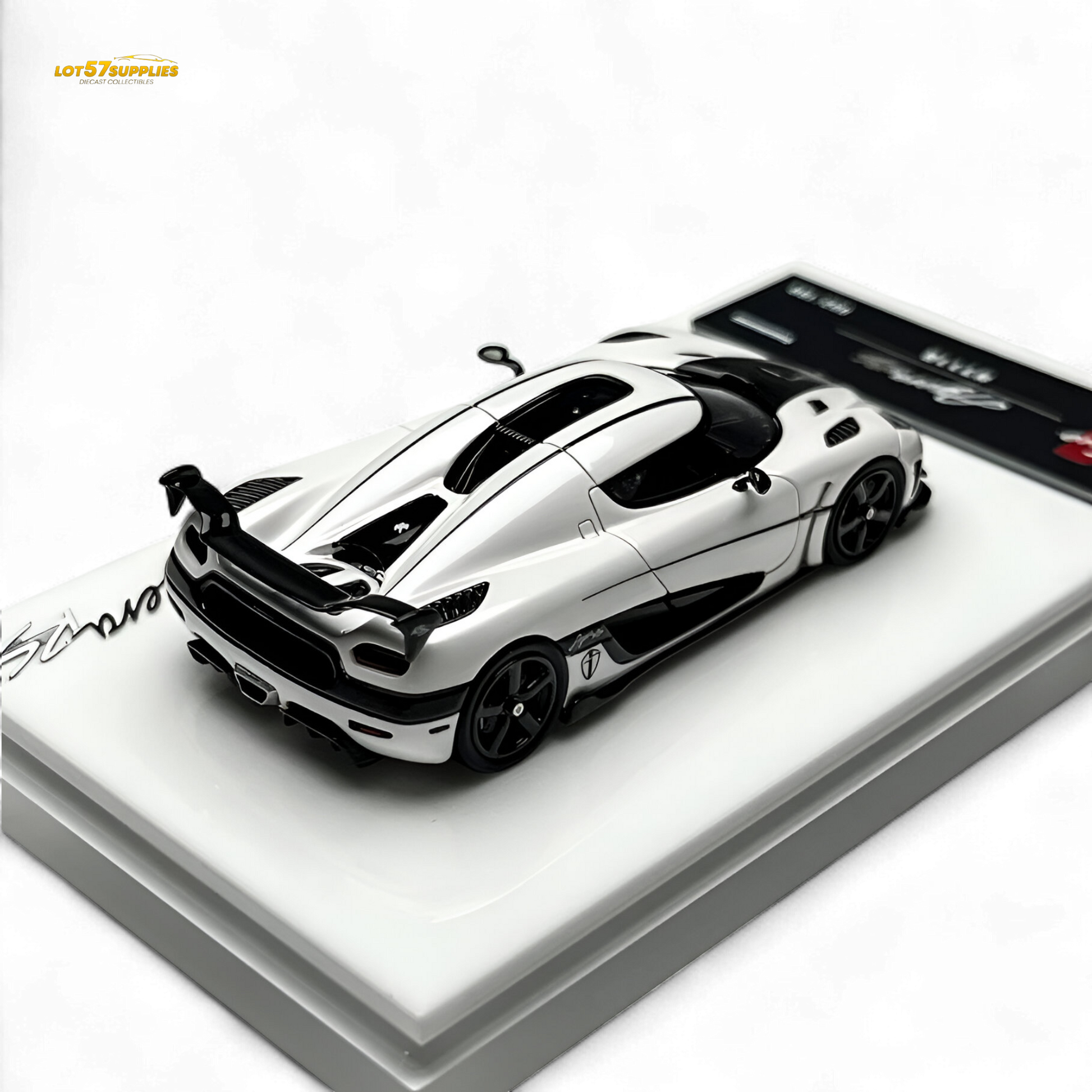 Lot57Supplies Diecast Shop Guo Ji Agera RS Panda 1:64 scale diecast car model on a plain background.