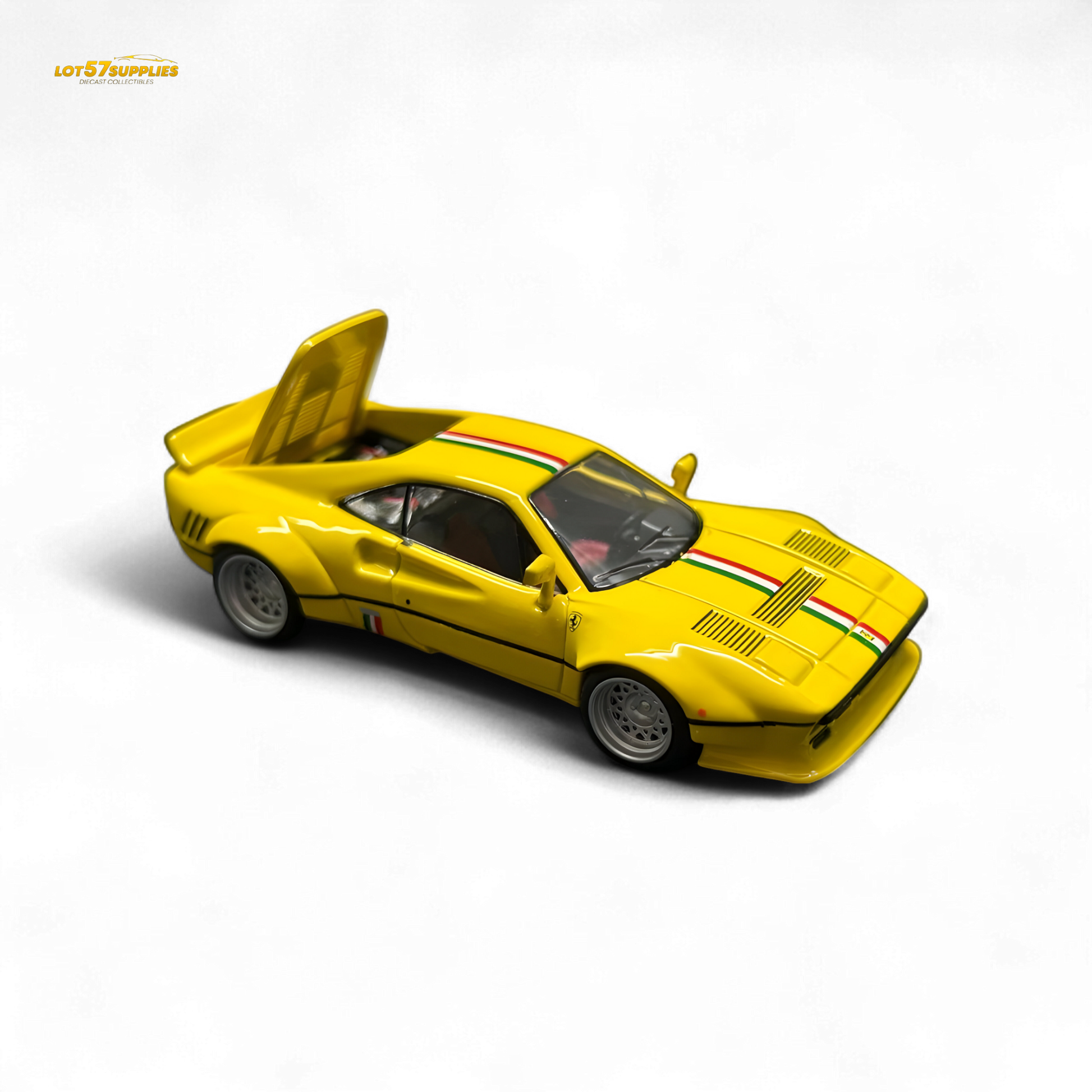 Hone Model 64 288GTO Wide-Body Latte Art Yellow 1:64 - Evergreen Kings