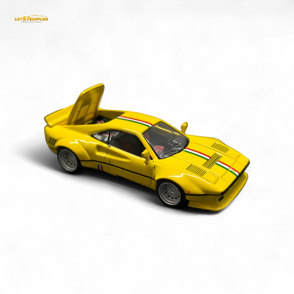 Hone Model 64 288GTO Wide-Body Latte Art Yellow 1:64 - Evergreen Kings