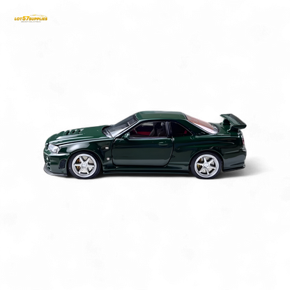PGM Nissan GTR R34 Z-TUNE British Green 1:64 - Evergreen Kings