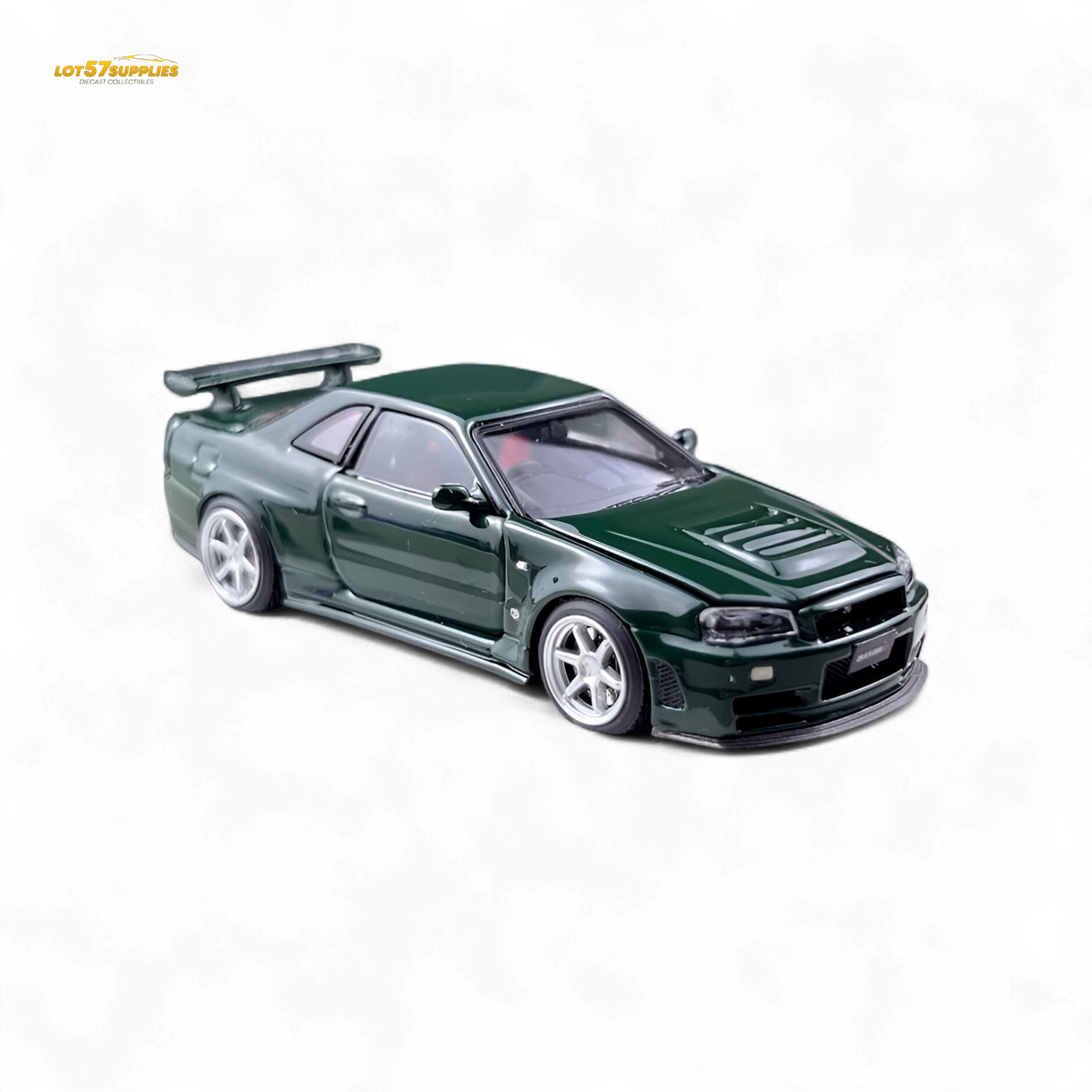 PGM Nissan GTR R34 Z-TUNE - British Green 1:64 Luxury Box 1:64 - Evergreen Kings