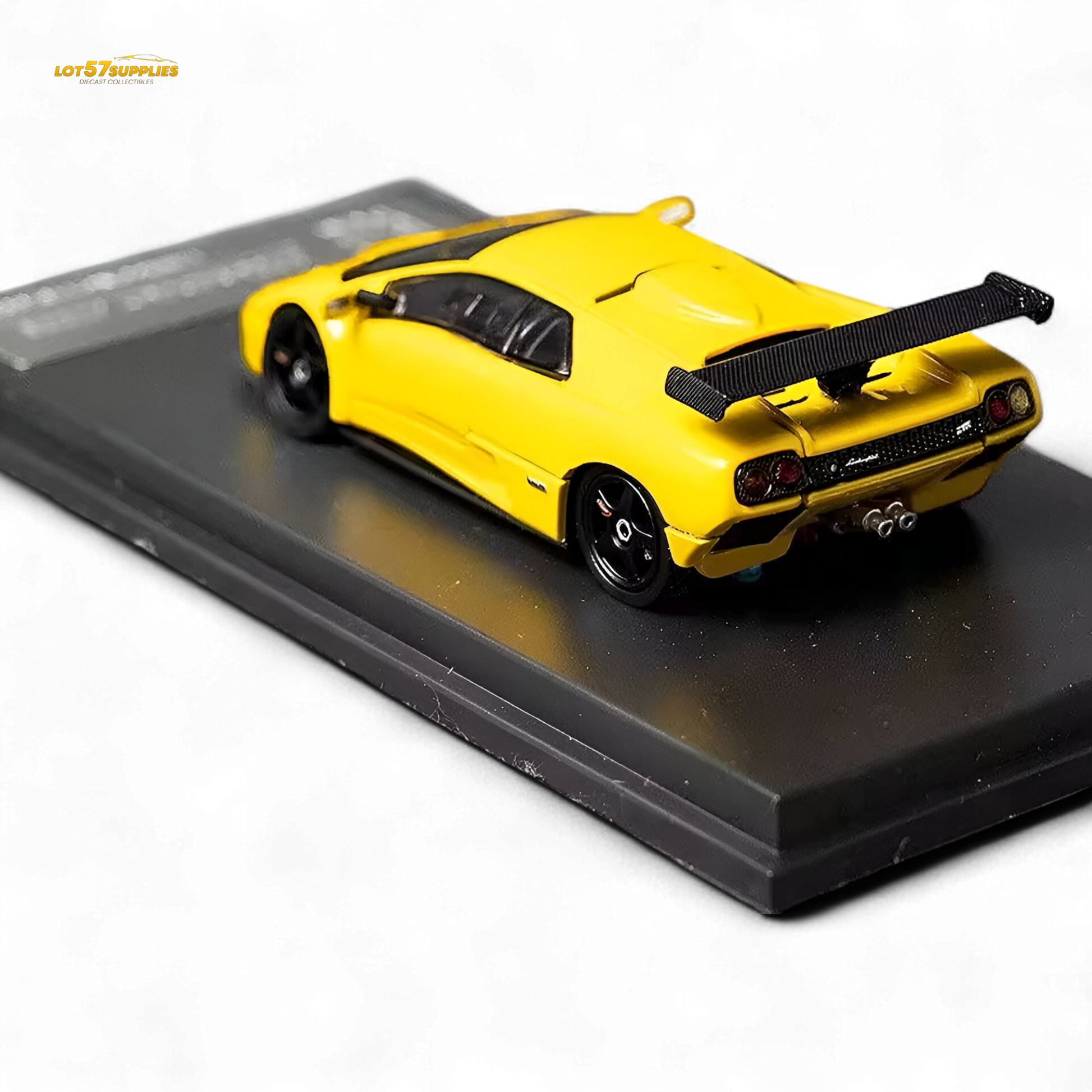 Yellow Lamborghini Diablo GT-R diecast model by Lot57Supplies, detailed 1:64 scale collectible car image.