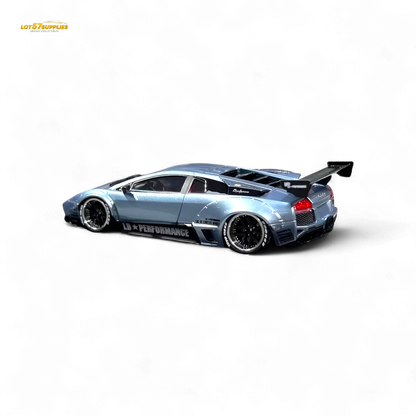 Ice blue Lamborghini Murcielago LBWK diecast model by Lot57Supplies Diecast Shop, detailed 1:64 scale Lamborghini replica.