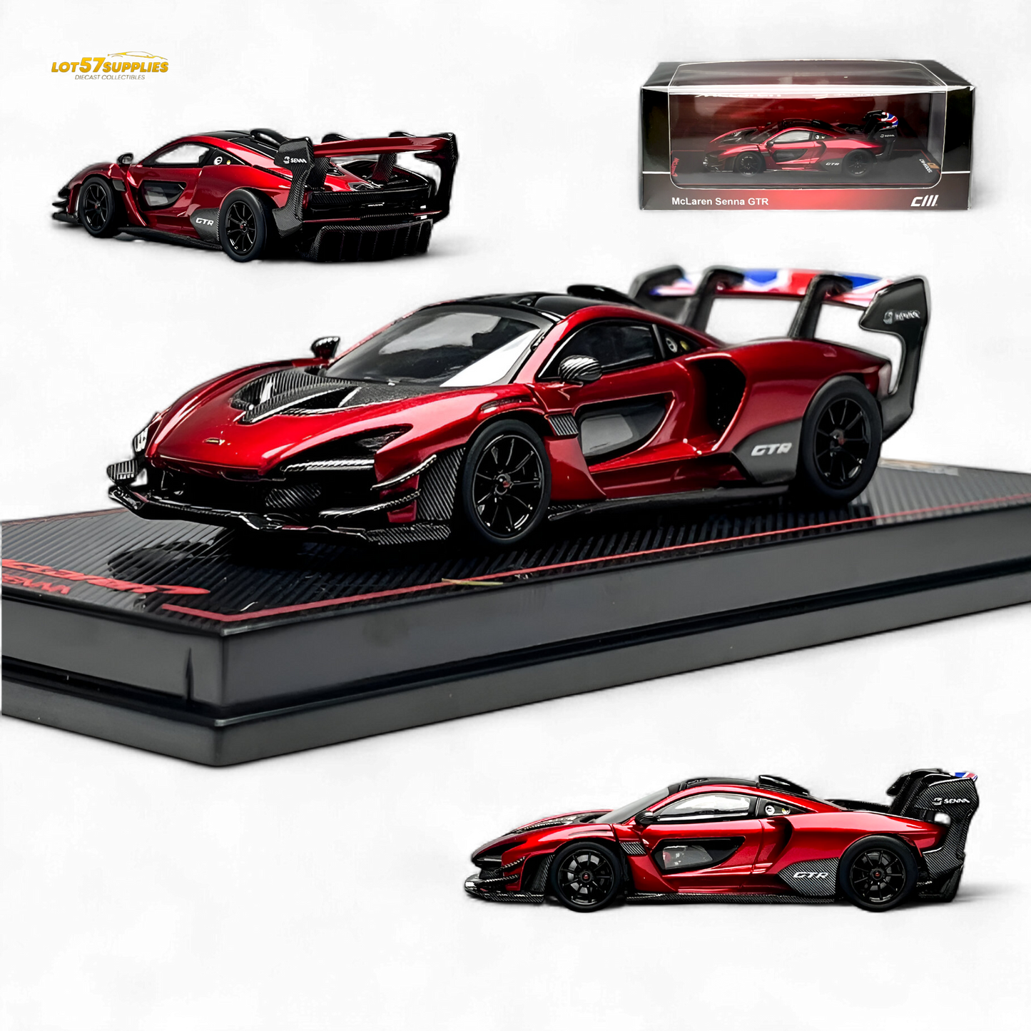 CM Model McLaren Senna GTR Metallic Red 1:64 - Evergreen Kings