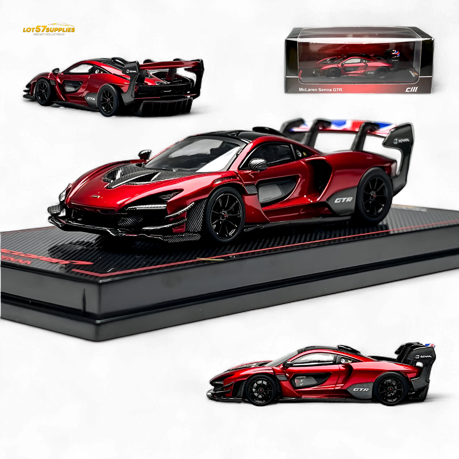 CM Model McLaren Senna GTR Metallic Red 1:64 - Evergreen Kings