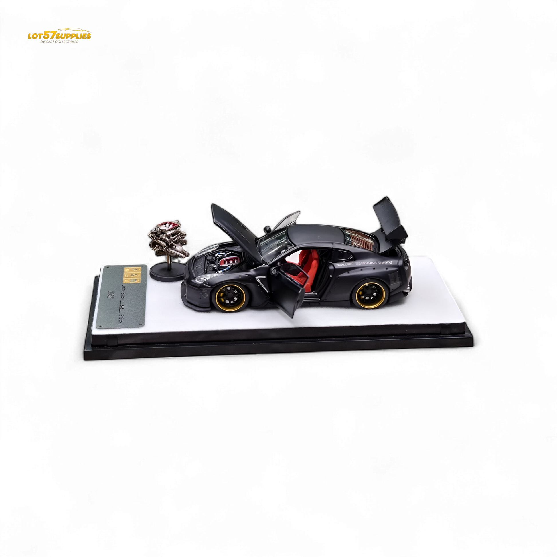 PGM Rocket Bunny R35 Matte Black 1:64 - Evergreen Kings