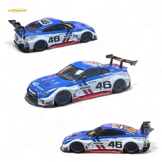 MC LB GTR R35 GT - BRE White Blue Top Livery 1:64 - Evergreen Kings