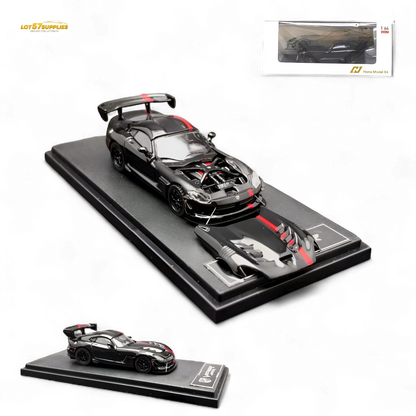 Black Dodge Viper ACR Venom diecast model in 1:64 scale, detailed with realistic features and branding.