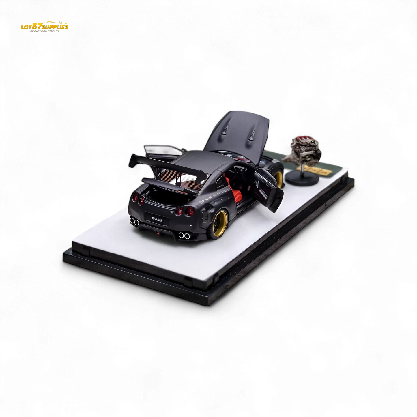 PGM Rocket Bunny R35 Matte Black 1:64 - Evergreen Kings