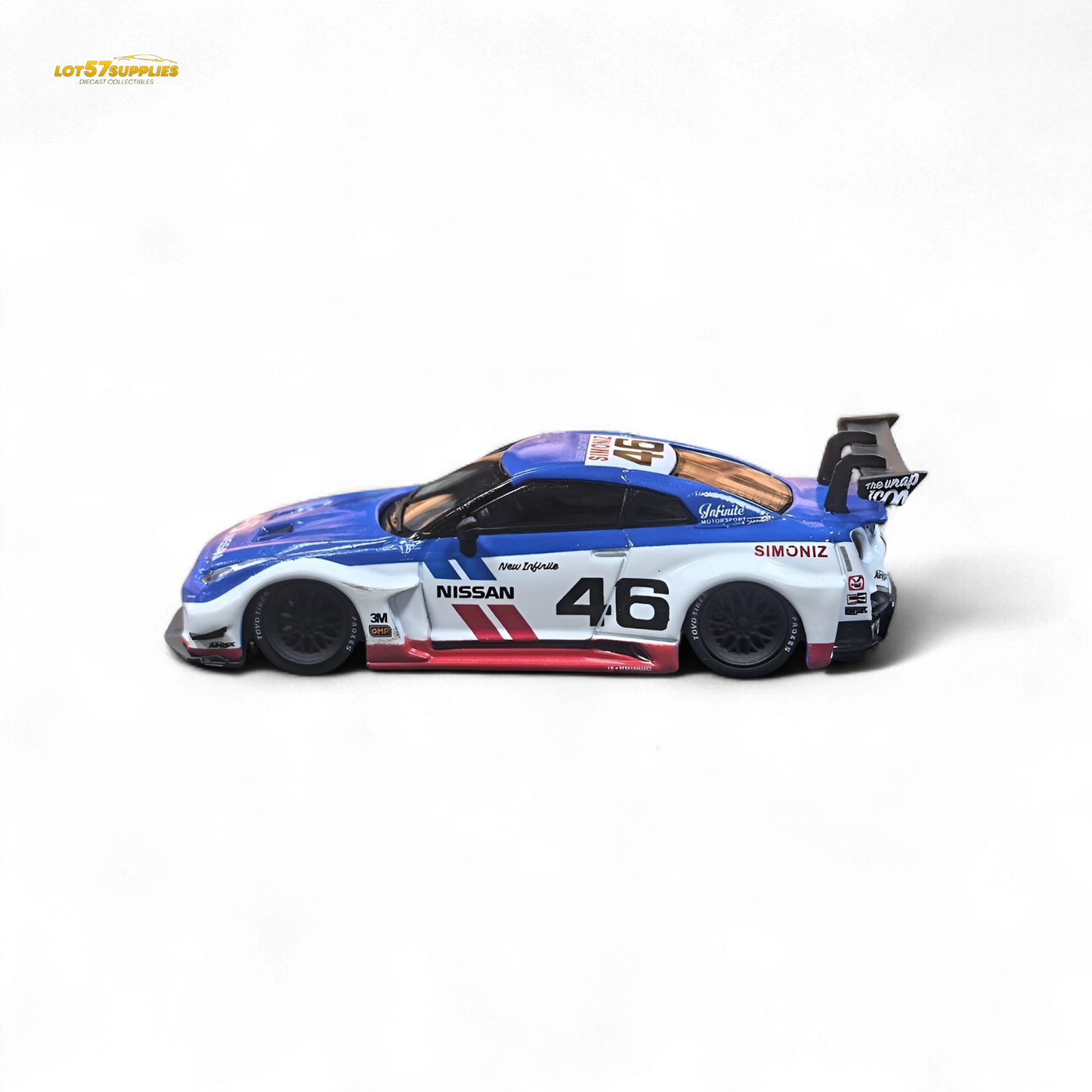 MC LB GTR R35 GT - BRE White Blue Top Livery 1:64 - Evergreen Kings