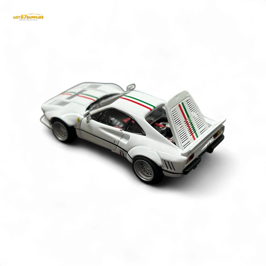 Ferrari Hone Model 64 288GTO Wide-Body diecast car in white, detailed miniature collectible from Lot57Supplies Diecast Shop