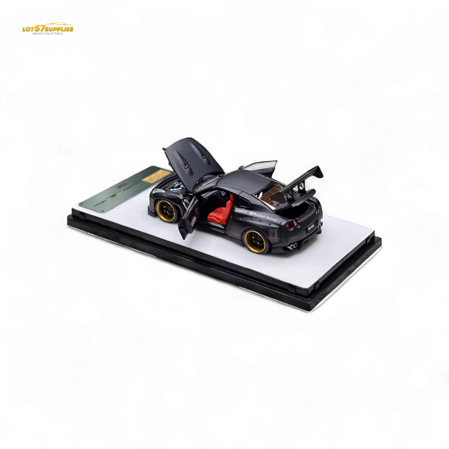 PGM Rocket Bunny R35 Matte Black 1:64 - Evergreen Kings