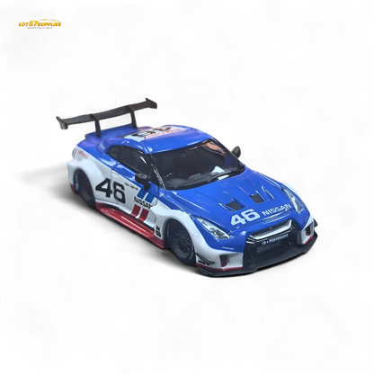 MC LB GTR R35 GT - BRE White Blue Top Livery 1:64 - Evergreen Kings