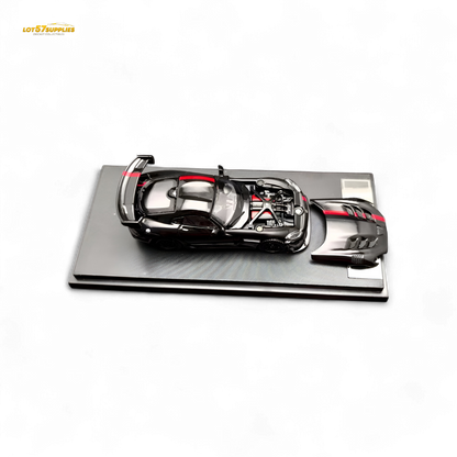 Black Dodge Viper ACR Venom diecast model by Lot57Supplies, detailed 1:64 scale car with realistic features and sleek design.