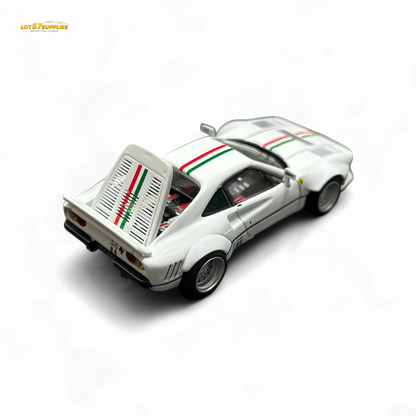 Hone Model 64 288GTO Wide-Body Latte Art White 1:64 - Evergreen Kings