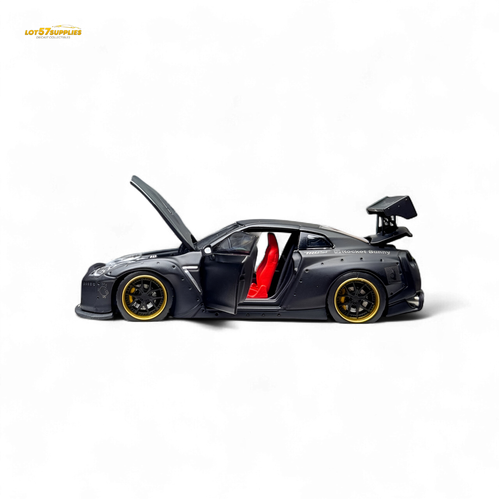 PGM Rocket Bunny R35 Matte Black 1:64 - Evergreen Kings