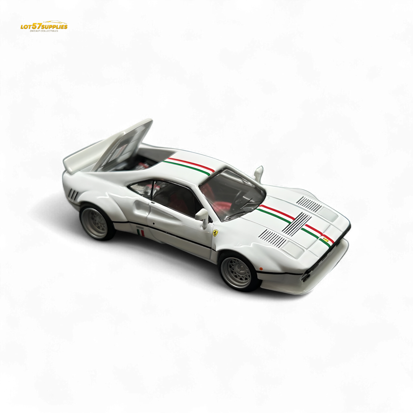 Hone Model 64 288GTO Wide-Body Latte Art White 1:64 - Evergreen Kings