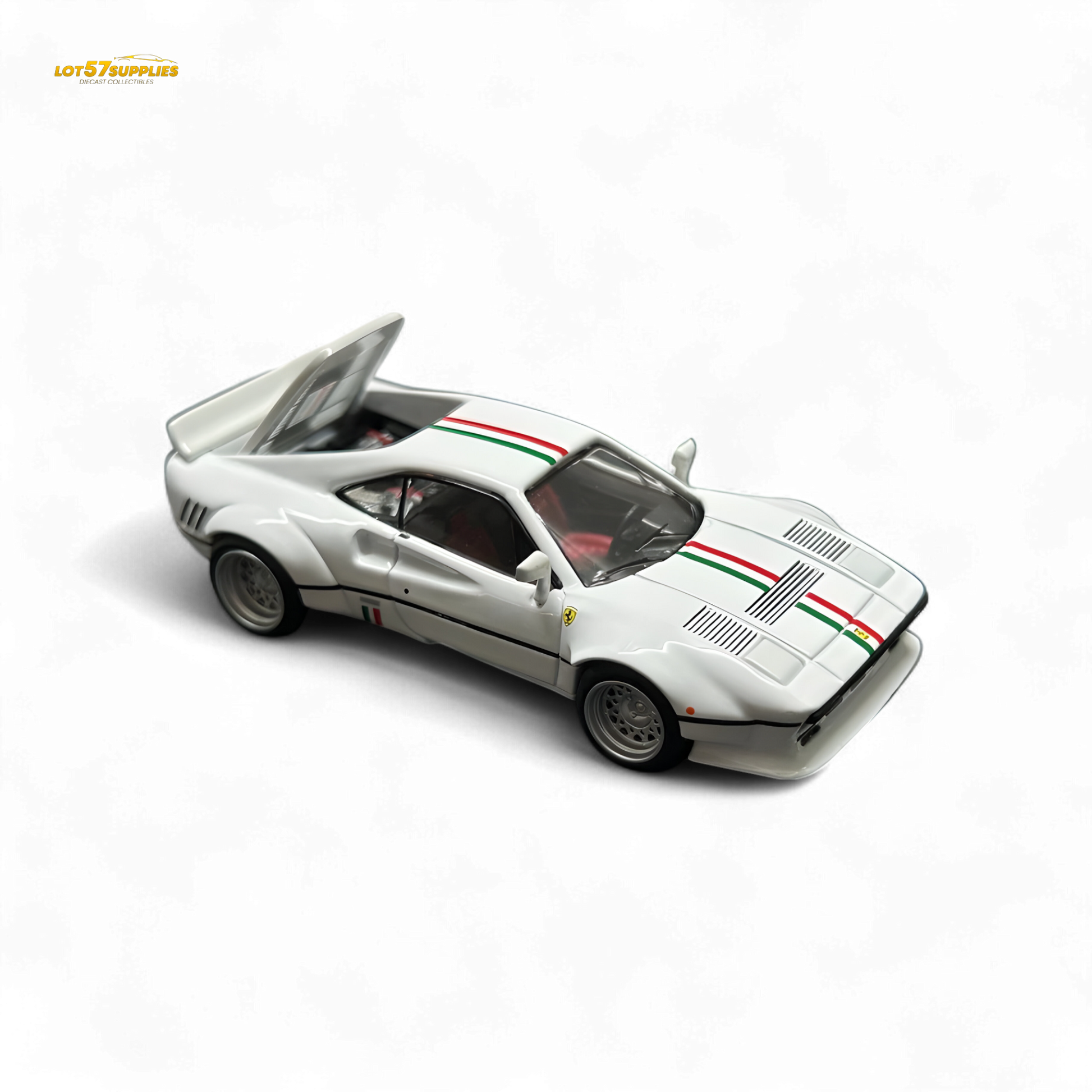 Hone Model 64 288GTO Wide-Body Latte Art White 1:64 - Evergreen Kings